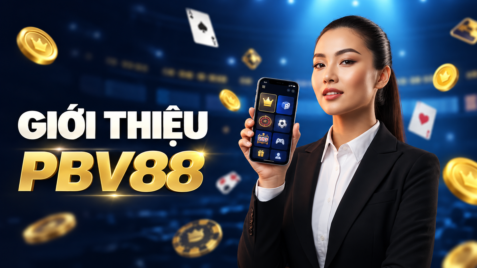 Màn hình danh mục game bài và slot trên PBV88